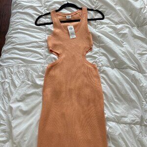 Abercrombie Knit Peach Cut-out Dress